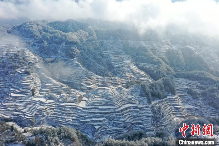 雪后的大地銀裝素裹，美如畫卷?！?邱洪斌 攝