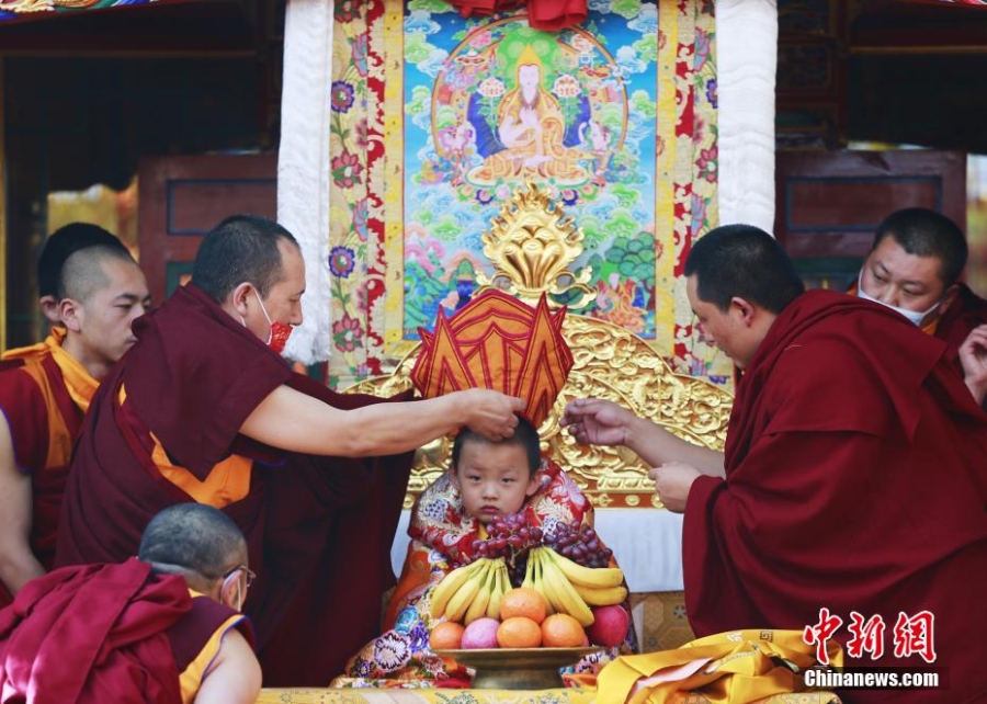 青海塔爾寺第九世格嘉活佛坐床繼位