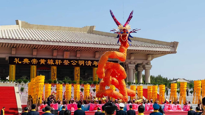 （圖為公祭軒轅黃帝典禮現(xiàn)場(chǎng)）  圖片來(lái)源：陜西省臺(tái)辦提供