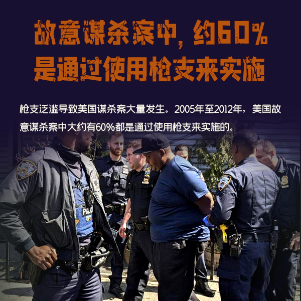 3-故意謀殺案中，約60%是通過使用槍支來實(shí)施