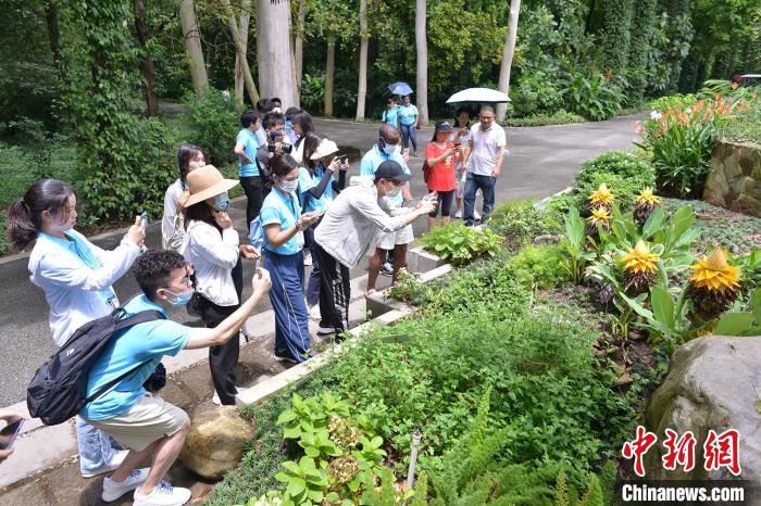 中外青年來(lái)到華南國(guó)家植物園 宋禎儀 攝