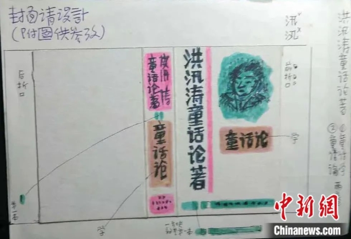 洪汛濤為自己的理論書籍設(shè)計封面。洪畫千 供圖