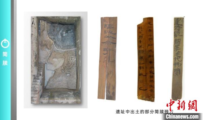 出土的簡(jiǎn)牘 云南省文物考古研究所供圖