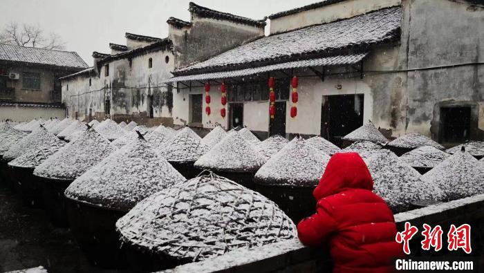 游埠古鎮(zhèn)醬油坊雪景。　吳秉益 攝