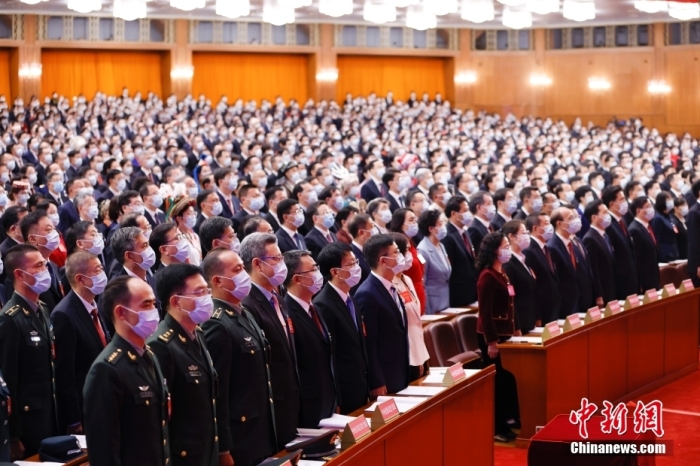 10月16日，中國(guó)共產(chǎn)黨第二十次全國(guó)代表大會(huì)在北京人民大會(huì)堂隆重開幕。 <a target='_blank' href='/'>中新社</a>記者 盛佳鵬 攝