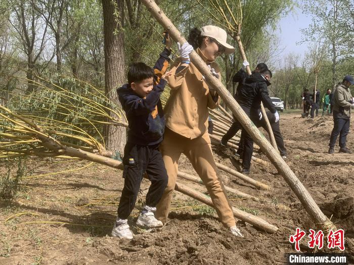 圖為參加植樹(shù)活動(dòng)的在京臺(tái)胞?！畛坛?攝