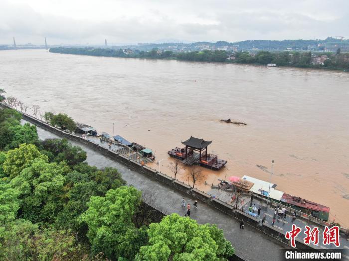 圖為今年3月贛江上游貢江江西贛州主城區(qū)段河流水位迅速上漲，湍急渾濁。(資料圖) 劉力鑫 攝 攝