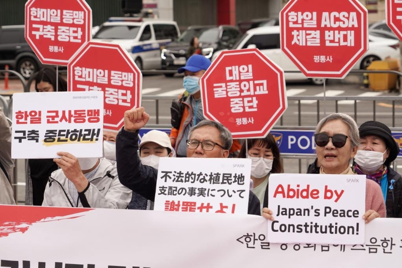 5月7日，人們在韓國首爾參加抗議集會。（圖源：新華網）