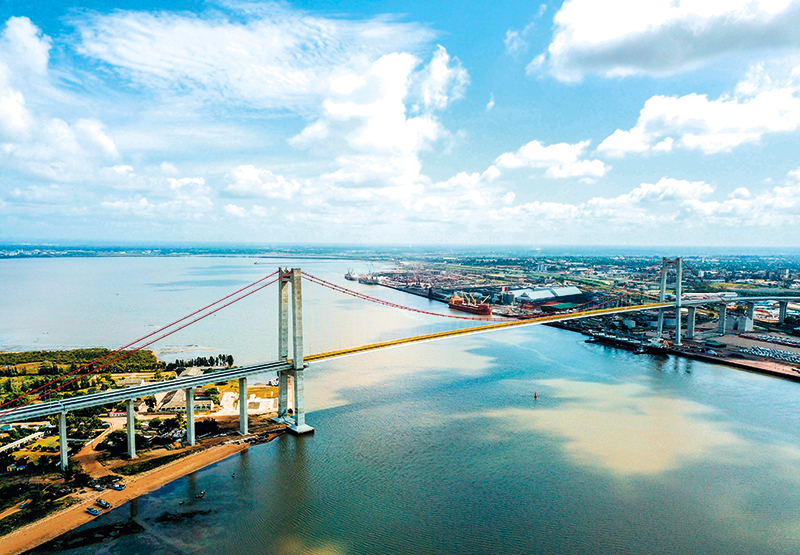 中國援建的莫桑比克馬普托跨海大橋（2019 年 4 月 8 日攝） 張宇攝  《瞭望》