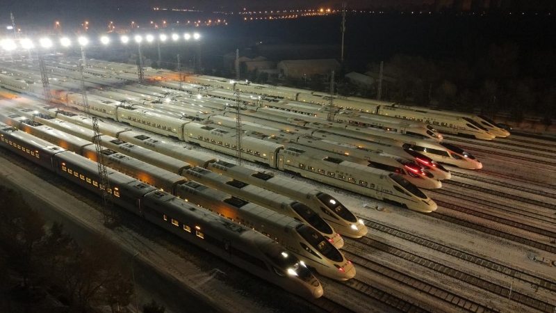 春運(yùn)首日沈陽鐵路局動車段長春動車所（中國鐵路沈陽局供圖）