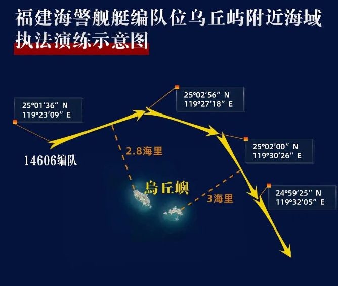 福建海警位烏丘嶼、東引島附近海域開展綜合執(zhí)法演練