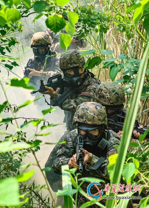 1、官兵開(kāi)展山林地搜索。施晨洲 攝_副本